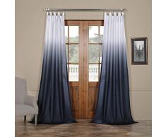 halben Preis Drapes Ombre Faux Leinen Semi Sheer Vorhang, Blau, 50 x 96