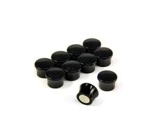first4magnets™ Kleine Schwarze High-Power Memo Board Magnete-Büro & Kühlschrank (17,5 mm Durchmesser x 12,3 mm hoch) (5 Packungen mit 10), Metall, Silver, 25 x 10 x 3 cm, 5-Einheiten