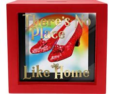 Spoontiques Ruby Slippers Shadowbox Bank, Rot