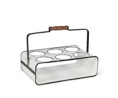 Abbott Collection 27-FARMHOUSE/217 Flaschenhalter, elfenbeinfarben/Schwarz