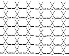 YOYOYU ART HOME DECOR 36 Stück Beliebtes Hockey Kreuz Muster Wand Aufkleber STIKER Kinder Jungen Schlafzimmer Art Decor Aufkleber Kinderzimmer Sauber, Home Dekoration Wandbild Aufkleber Schwarz