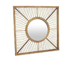 Dcasa Bambus Spiegel Wandspiegel Möbel Aufkleber Home Dekoration Unisex Erwachsene Farbe One