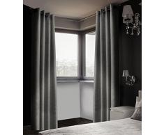 Safdie & Co. 2 Pcs Set Vorhang Panel Blackout Leinen Look 84L