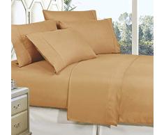 Celine Leinen besten, Weichsten, coziest Bettwäsche Ever. 1800 Fadenzahl Ägyptische Qualität knitterfest 4er Set Tabelle mit tiefen Taschen 100% hypoallergen, Full Gold