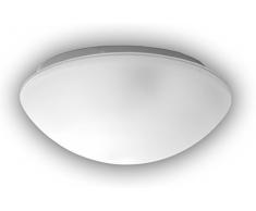Niermann Standby 65125 A++, Deckenleuchte satiniert mit Klarrand, 10 W LED, Glas, 25 x 10 cm