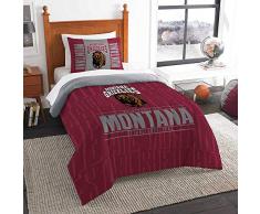 Offiziell Lizenziertes NCAA Modern Take Schmusetuch und Kissenbezug, Unisex-Erwachsene, kastanienbraun, Twin