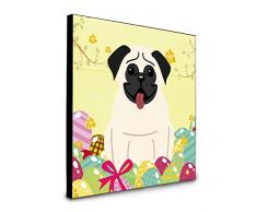 Carolines Treasures Wanddekoration, Ostereier, Mops, cremefarben