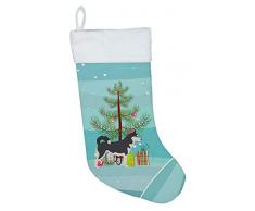 Carolines Treasures Weihnachtsstrümpfe, Motiv: Sibirischer Husky, Merry Tree, Mehrfarbig