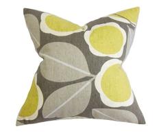 Die Kopfkissen Kollektion p18flat-rob-modernista-citrine-c10 BR Blumen, 45,7 x 45,7 cm