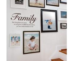 Simple Shapes Wandtattoo mit Zitat Family Like Branches On A Tree 23 w x 10.5 h schwarz