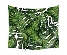 QuanCheng Kopfteil mit tropischen Pflanzen, Landschaft, Wanddekoration, Mehrfarbig 59Wx51L 13