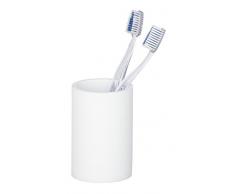 Wenko Zahnputzbecher Ida Zahnbürstenhalter, für Zahnbürste und Zahnpasta, Ø 7 x 10, 5 cm, weiß