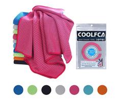 Kühlendes Handtuch, 101,6 x 30,5 cm, sofortiges kühles Sporthandtuch für Nacken, Arme, Männer, Frauen, Sportler, Kinder, Sport, rose, 40 x 12