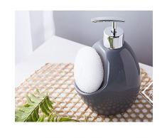 Panda H&K Handseifenspender mit Pumpe für Waschtisch, Nordic Mode, Flüssigflasche für Badezimmer, Küche, Handschale, Lotion, 600 ml, Grau