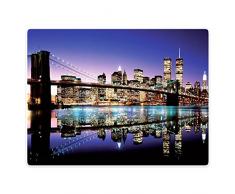 Decke Komfort dünn weich Klimaanlage New York City skyline-brooklyn Brücke, Polyester, blau, 152 x 203 cm