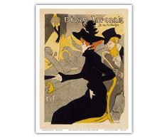 Diwan Poster 75 Rue des Märtyrer, Paris; Cabaret Musik Dance Hall; Belle Epoque, Jugendstil, Art Deco; Vintage Französisch Poster Advertising; Les MAITRES de l Affiche von Henri de Lautrec c.1892 – Master Kunstdruck, 9 x 12