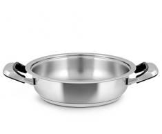 INOXPRAN Classic Pfanne mit 2 Griffen, Edelstahl, Grau