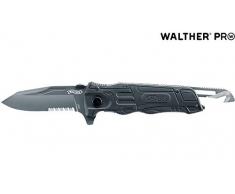 Walther Uni Messer schwarz PRO Klappmesser Rescue Knife, Mehrfarbig, M