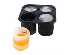 EiswŸrfelform Patronen Titanic Schnapsglas Gehirn AK47 Patronen Fledermaus Schnurbart Eisformen 100% Lebensmittelechtes Silikon Crushed ICE Cocktail Bar (Grš§e: 12,5 cm Lang x 12,5 cm, 90008-9012-000)