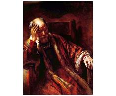 ArtPlaza Rembrandt-Old Man in The Armchair, Dekorative Paneele, Holz, Mehrfarbig, 60 x 1.8 x 80 cm