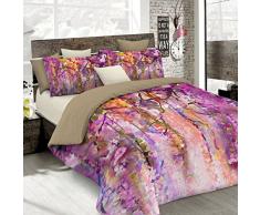 Sogni Dautore Italian Bed Linen Bettbezug, Doppelte, 100% Baumwolle, Multicolor SD40, DOPPEL