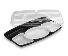 GUILLIN prp5knb Karton Kit Knietablett Prestige 5 Fächer Boden und Deckel, Kunststoff, Mehrfarbig, 42 x 25,4 x 7,5 cm