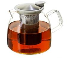 Forlife Teekanne aus Glas mit Teesieb, 110 ml 24oz. / 730ml. weiß