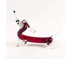 EE Glass Hund Dackel Glasfigur mundgeblasen Kunst Sammelfiguren