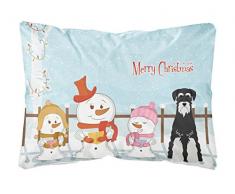 Carolines Treasures BB2364PW1216 Merry Christmas Carolers Standard Schnauzer Salz- und Pfefferstreuer, Leinenstoff, dekoratives Kissen, 30,5 cm H x 40,6 cm B, Mehrfarbig
