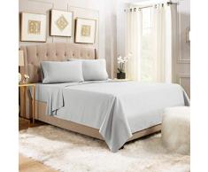 Premium Blatt Set Hotel Luxus Bett-Set, extra tief Pocket Besondere Super Passform, Spannbetttuch, Bettlaken und 2 Kissenbezügen, beste Qualität Mikrofaser Bettwäsche WEICH UND langlebiges Design + Besser Schlafen Guide, Mikrofaser, aqua, Twin XL