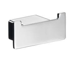 Emco Loft Handtuchhaken doppelt, chrom, Handtuchhalter zur Wandmontage, Badhaken, Länge 70 mm - 57500102