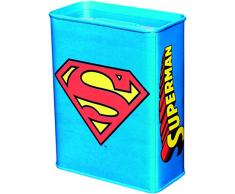 Unbekannt Klang und Kleid Spardose mit Superman Motiv, Metall, Blau, 9 x 4.5 x 11.5 cm