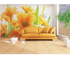 AG Design FTxxl 0138 Blumen, Papier Fototapete - 360x255 cm - 4 teile, Papier, multicolor, 0,1 x 360 x 255 cm