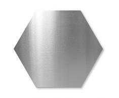 first4magnets™ TF-TZ5004 Sechseckige Magnettafel c/w 10 Magnete, Metall, silber, 40 x 20 x 5 cm