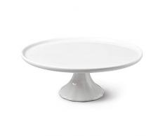 WM Bartleet & Sons 1750 T452 Traditioneller Porzellan-Servierplatte, Tortenständer rund 31 cm, Weiß