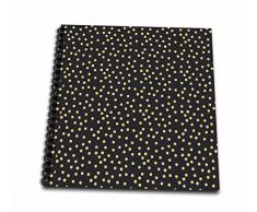 3D Rose Gold Konfetti auf einem schwarzen Hintergrund Zeichenheft