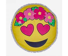 Limited Too Girls Floral Emoji Round Strandtuch mit Fransen 58 Durchmesser