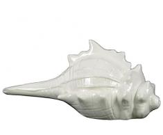 Urban Trends Keramik Conch Figur, Used Weiß