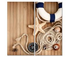 Leinwand Wand Art Decor – 12 x 24 2-teiliges Set (insgesamt 61 x 61 cm) – Landschaft City Views – Dekoratives und modernes Multi Panel Split Leinwand Prints für Esszimmer- und Wohnzimmer, Küche, Bad, Schlafzimmer