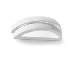 Sollux Lighting Wandleuchte Innen Weiß Halbrund 1 x E27 bis max. 60W 230V IP20 Wohnzimmer Schlafzimmer Treppenhaus Flur Energieklasse A++ MIALUX Atlanta Wandlampe, Keramik