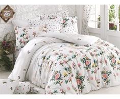 Eponj Home Bettwäsche-Set für Einzelbett 140 x 200 cm White Salmon Green Yellow