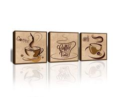 A CUP OF TEA Wandbild auf Leinwand, Motiv Tasse Tee, 30,5 x 30,5 cm Retro 12 x 12 Inch 4