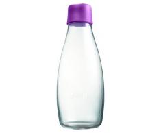 Retap Wasserflasche 05, Glas, Glas, violett, 8x8x19 cm