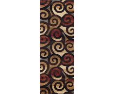 Universal Teppiche Scroll Moderner Läufer Accent Bereich Teppich, Mehrfarbig, 221 x 79 cm