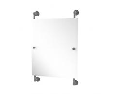 Allied Brass Dottingham Collection Rectangular Frameless Rail Mounted Mirror Wandspiegel, Mattgrau
