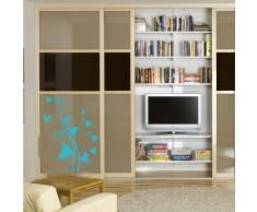 INDIGOS 4052166139458 Wandtattoo W649 schöne Blumen Wandaufkleber 80 x 61 cm, türkis