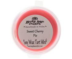 Busy Bee Kerzen Sweet Cherry Pie Wachs-Tart Schmelzen, rot, Set von 6