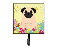 Carolines Treasures Wandhaken, Ostereier, Mops, Rehkitz, klein, Mehrfarbig