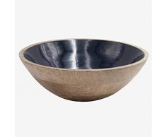 Better & Best Dekorative Salatschüssel, Modell: 3081108, Holz und Emaille, Marine/Dunkelblau, Einheitsgröße