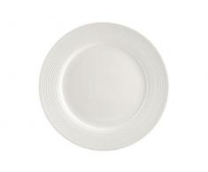 H+H H & H New Port Set Speiseteller, Porzellan, Schwarz, 6 Stück